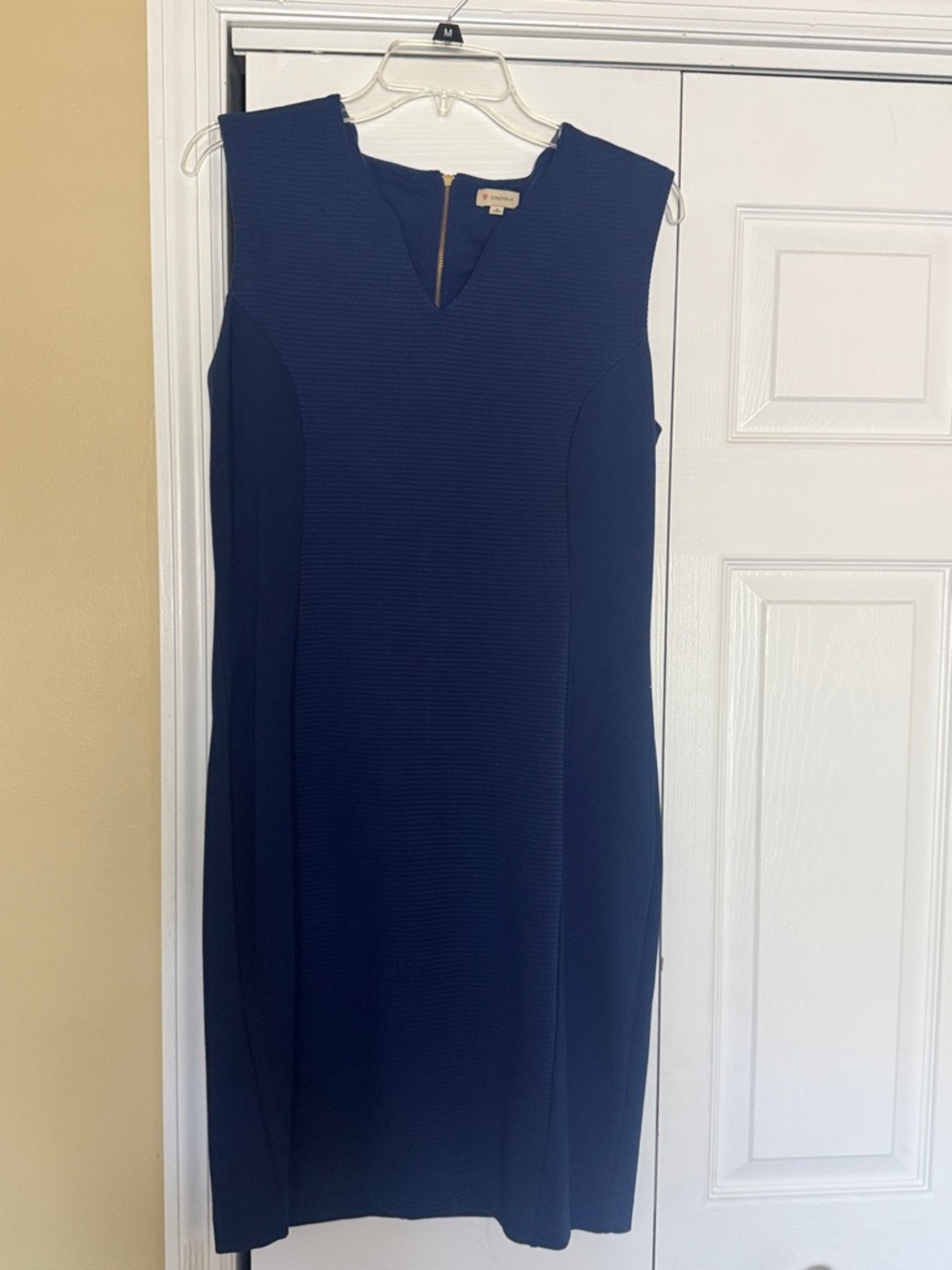 Daniel Cremieux Navy Sleeveless Textured Midi Dress